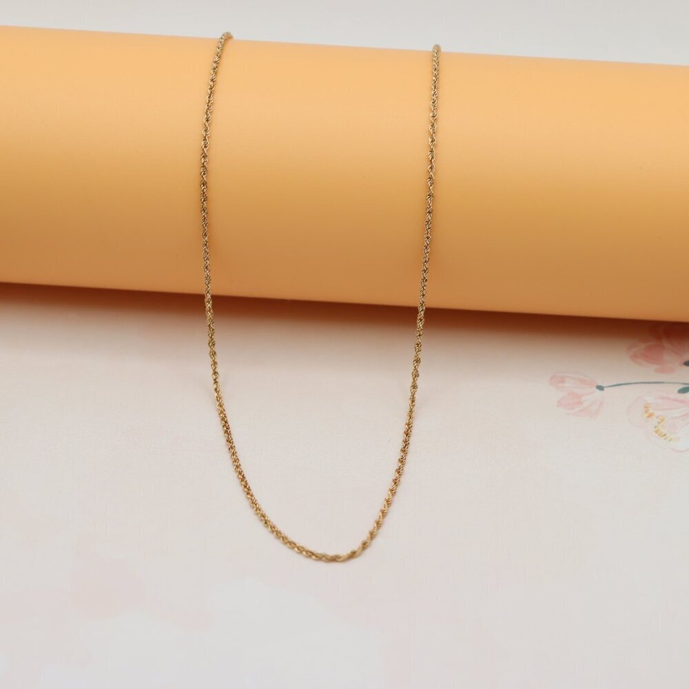 "Classic Rope Style Rose Gold Chain Necklace, XPNL0209